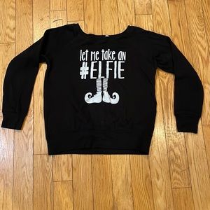 Let me take an #elfie sweatshirt